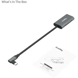 SmallRig 4598 USB-C Hub 4-in-1 PD 100W / USB-C 3.1/USB-C 2.0 mit Audio Adapter x 2