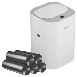 Joybos Smart Mülleimer 15 L mit Öffnungssensor und Luftaufnahme – inklusive 120 Müllbeuteln