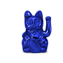 donkey Lucky Cat Cosmic Edition Earth Shiny Blue | Winkekatze, Maneki Neko, 15 cm, in Geschenkverpackung