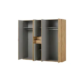 Möbel Kraft Drehtürenschrank Livingston 225 x 208 x 58 cm Holzfarben