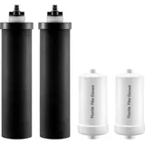 Vevor Wasserfilterpatrone Aktivkohle 4 St.