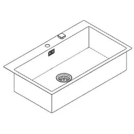 Grohe K800 90-S 84.6/51 1.0 Einbau Becken mittig edelstahl