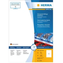 HERMA Folien-Etiketten SPECIAL, 210 x 297 mm, weiß