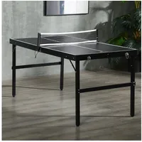 sportnow Mini Tischtennisplatte klappbar Schwarz