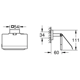 Grohe Start Cube Papierrollenhalter, 411022430