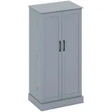 Costway Küchenschrank mit 2 Türen 6 Böden 60 x 40 x 120 cm Grau