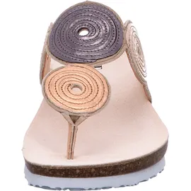 THINK! Damen JULIA chromfrei gegerbte nachhaltige Pantolette, LINEN/KOMBI 4010