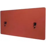 Mendler Akustik-Tischtrennwand HWC-G75, Büro-Sichtschutz Schreibtisch Pinnwand, doppelwandig Stoff/Textil ~ 60x120cm braun