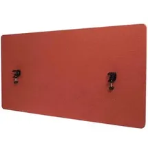 Mendler Akustik-Tischtrennwand HWC-G75, Büro-Sichtschutz Schreibtisch Pinnwand, doppelwandig Stoff/Textil ~ 60x120cm braun