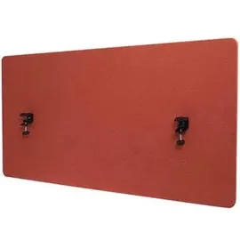 Mendler Akustik-Tischtrennwand HWC-G75, Büro-Sichtschutz Schreibtisch Pinnwand, doppelwandig Stoff/Textil ~ 60x120cm braun