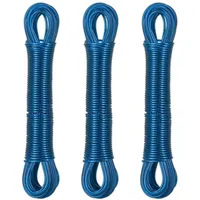 Relaxdays Wäscheleine mit Stahlkern, extra stark, drinnen & draußen,