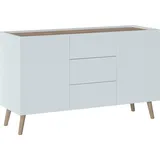Home Affaire Scandi 119,8 x 71,8 x 41,8 cm Weiß / Jackson Hickory