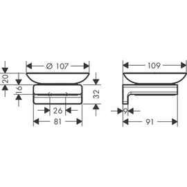 Hansgrohe Seifenschale Seifenhalter Weiß