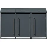 Westmann Mülltonnenbox Moderna 3 x 240 l Anthrazit 83 cm x 211 cm x 135 cm