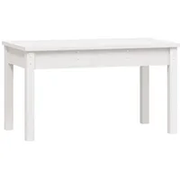 VidaXL Gartenbank Weiß 80x44x45 cm Massivholz Kiefer
