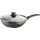 Pintinox Wok PINTINOX "Power", schwarz (schwarz, transparent), H:7,6cm Ø:28cm, Pfannen, Wok, 2-lagige Antihaftbeschichtung, mit Glasdeckel, Ø 30 cm, Induktion