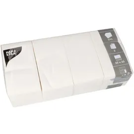 Papstar Servietten 2-lagig 1/8-Falz 33 cm x 33 cm weiß,