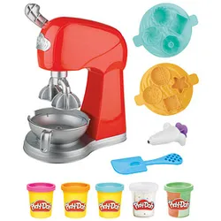 Play-Doh Knete Küchenmaschine farbsortiert, 5 Farben je 56,0 g & Zubehör
