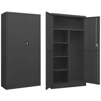 VidaXL Schließfachschrank Anthrazit 90x40x180 cm Stahl