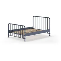 58 aufm Kessel METALLBETT Kay 147x110x207 aus Metall in Blau matt | Gr.: onesize