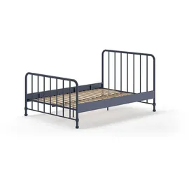58 aufm Kessel METALLBETT Kay 147x110x207 aus Metall in Blau matt | Gr.: onesize