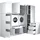 laundreezy Mehrzweckschrank-Set 253 x 238 x 68 cm Weiß