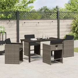 vidaXL Garten Essgruppe 5-tlg. Grau