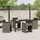 vidaXL Garten Essgruppe 5-tlg. Grau