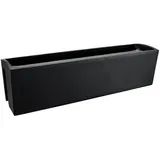 Vivanno Balkonkasten Blumenkasten Fiberglas BALKONA Classic (22x80x19 cm, Anthrazit Matt)