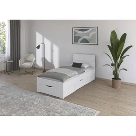 Rauch Stauraumbett FLEXX 90 x 200 cm Holz lackiert weiß