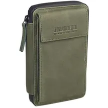 LEONHARD HEYDEN Den Haag Handytasche Leder Olive