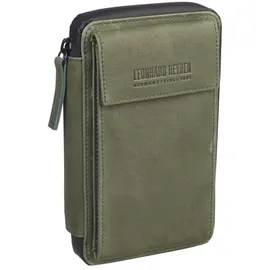 LEONHARD HEYDEN Den Haag Handytasche Leder Olive