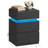 VASAGLE Nachtschrank SMARTIE 40 x 40 x 55 cm Schwarz