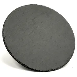 Servierplatte SCHIEFER - Schieferplatte - rund - D: 25cm - schwarz