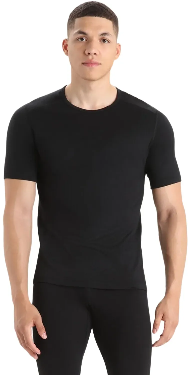 Icebreaker Polo Merino Crew, schwarz