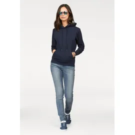 FRUIT OF THE LOOM Kapuzensweatshirt Classic hooded Sweat Lady-Fit Marine XL