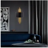 Opviq Wandleuchte schwarz Metall 10x22x75 cm | NADUVI