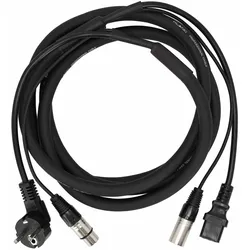 Klang Schuko-IEC XLR Strom-/Signalkabel 3 Meter - Hybridkabel