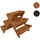 Mendler Pflanztreppe HWC-O15 56 x 56 x 70 cm Braun