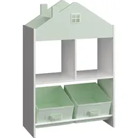 [en.casa] En.Casa, Kinderregal, Vipsali 90x60x27 cm Mintgrün/Weiß