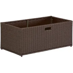 Auflagenbox MERXX, braun, B:95cm H:39cm T:49cm, Geflecht Polyrattan, Aufbewahrungsboxen, Polyrattan