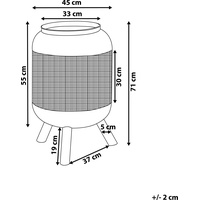 Beliani Feuerstelle schwarz Stahl Veer