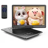 Yoton 16,9" Tragbarer DVD-Player mit 14,1" HD-Drehbildschirm, ideal fürs Auto, 6 Stunden Akkulaufzeit, intelligente Speicherwiedergabe, USB/SD-Karten-Unterstützung [Kein Blu-ray-Support]