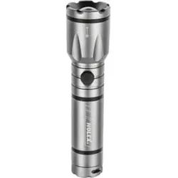 HOLEX LED-Taschenlampe mit Batterien, grau