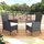 CASARIA Polyrattan Gartenstuhl 59 x 59 x 88 cm braun/creme 2er Set stapelbar