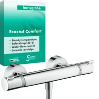 Hansgrohe Ecostat Comfort - Duschthermostat Aufputz, Duscharmatur mit Sicherheitssperre