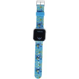 Otto Simon Stitch LED Kinder Uhr 0 mm Gehäuse türkis Silikonarmband Blau