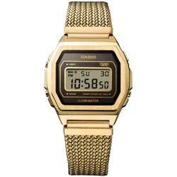 Casio A1000MGA-5EF Vintage Iconic Damenuhr Goldfarben/Dunkelbraun