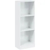 vidaXL Bücherregal 3 Fächer Hochglanz-Weiß 40x24x109 cm Holzwerkstoff