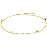 Amor Fußkette für Damen und Herren, Unisex, Gold 375 Fußketten